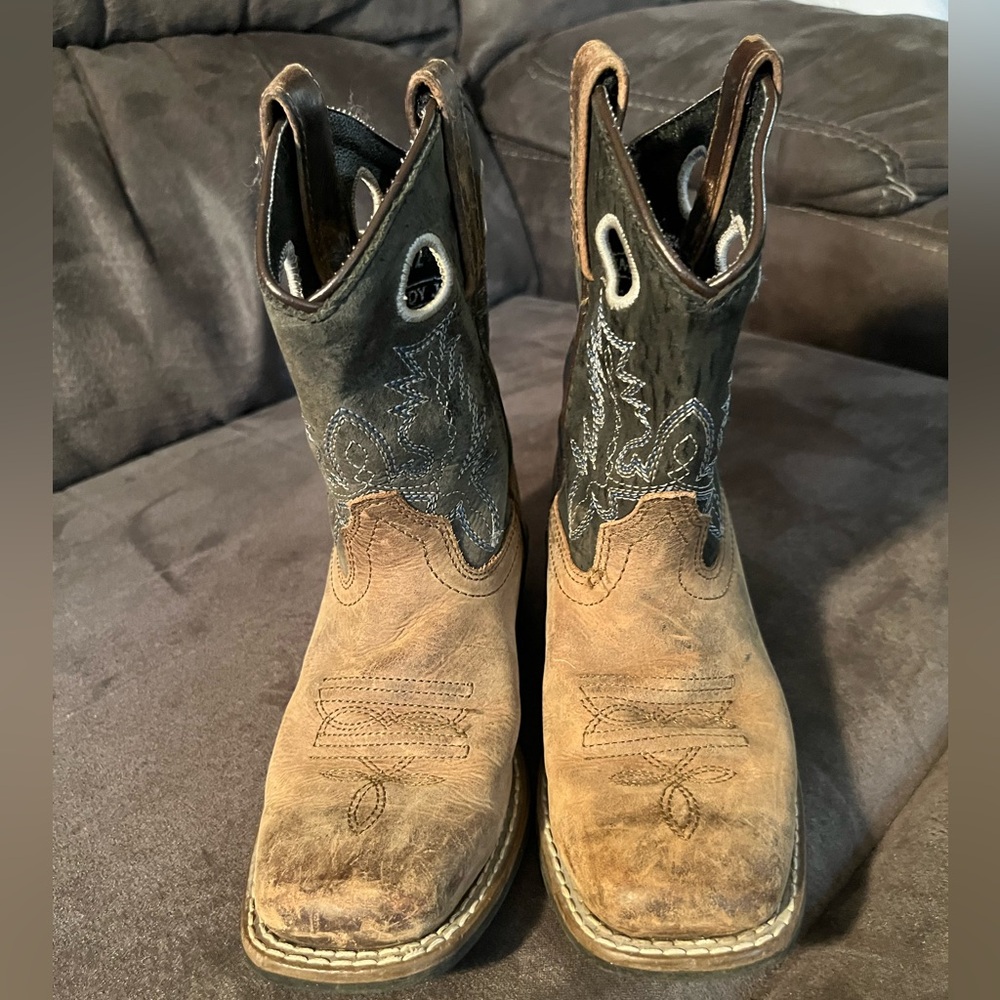 Kids' Tan and Black Size 12 Cody James Western Boots